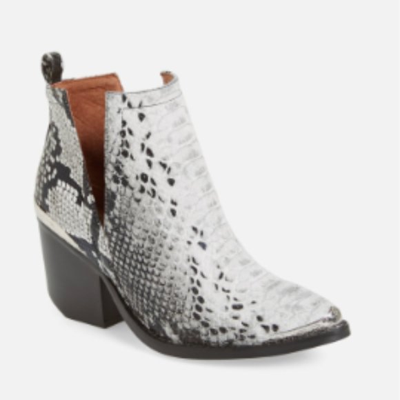 Jeffrey Campbell Cromwell Boots, Black/white snake in Size 7.5 - Picture 1 of 6